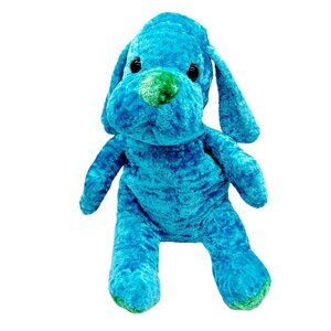 Goffa Puppy Dog Blue green chenille Plush Stuffed Animal Toy 16"